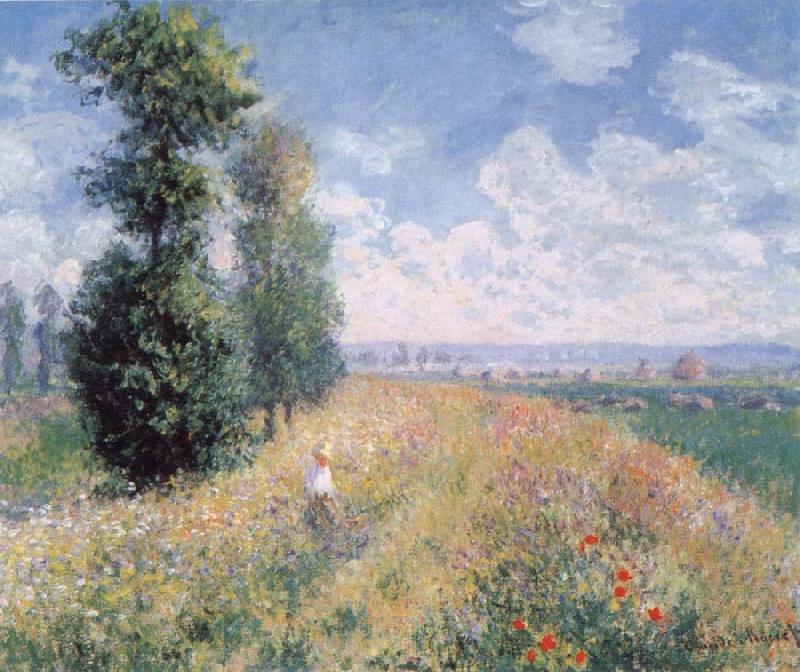 Claude Monet Poplars near Argenteuil Norge oil painting art